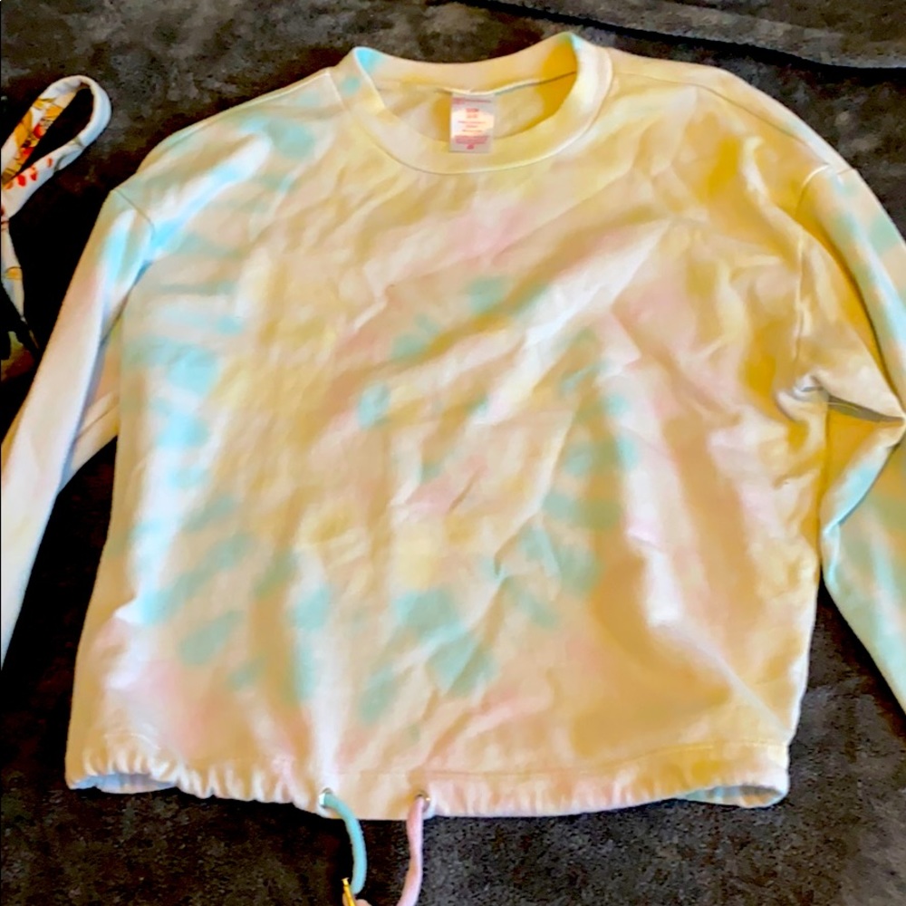 Tie dye crop sweater